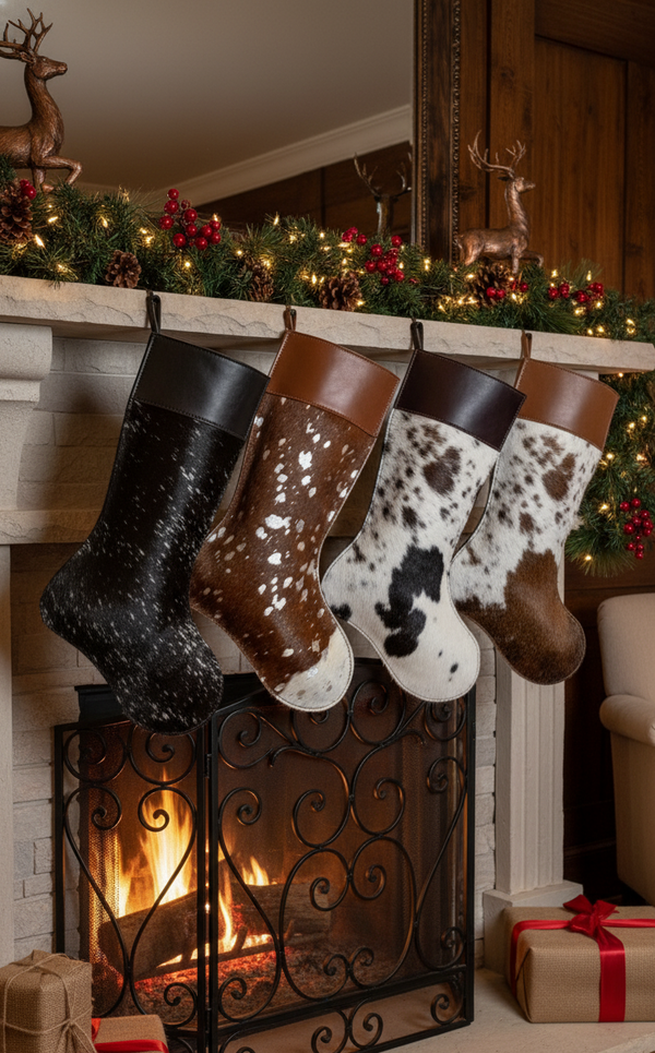 Tannare Leather Cowboy Boot Christmas Stocking Collection